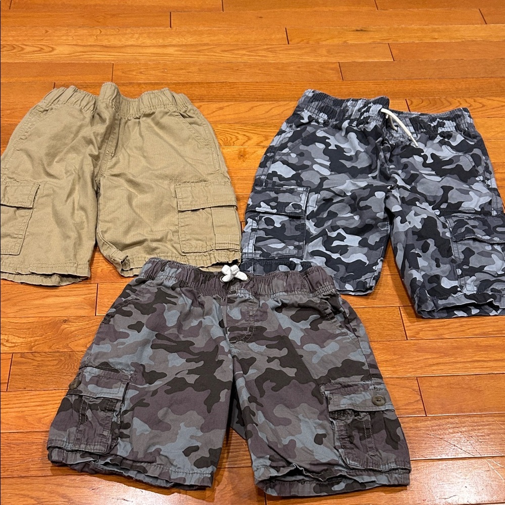 Boys pull on cargo shorts